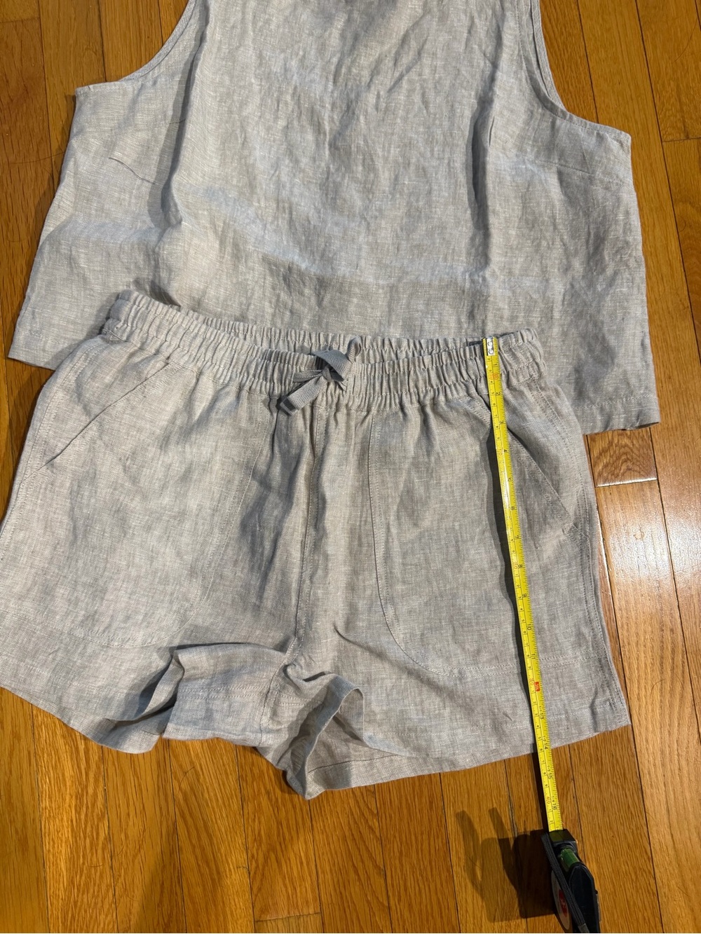 Quince Light flax Linen Tank & Shorts Set - Women's Two-Piece - Picture 2 of 5